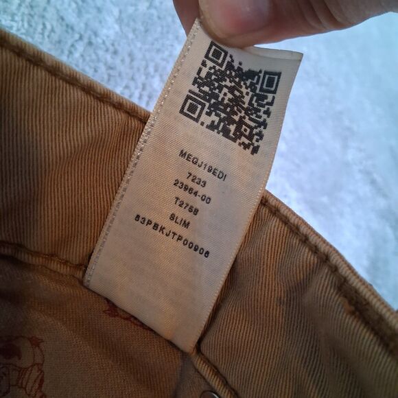 True Religion Slim Color Straw Mens 30 Inseam 33 Rare To Find  MEGJ19EDI Read - Picture 9 of 12